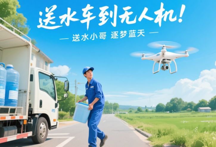 從送水車到無(wú)人機(jī):一位送水小哥的藍(lán)天追夢(mèng)記